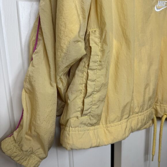 Vtg 90's Nike Windbreaker Adult L Track Jacket Yellow Pink Athletic Streetwear - Picture 3 of 10